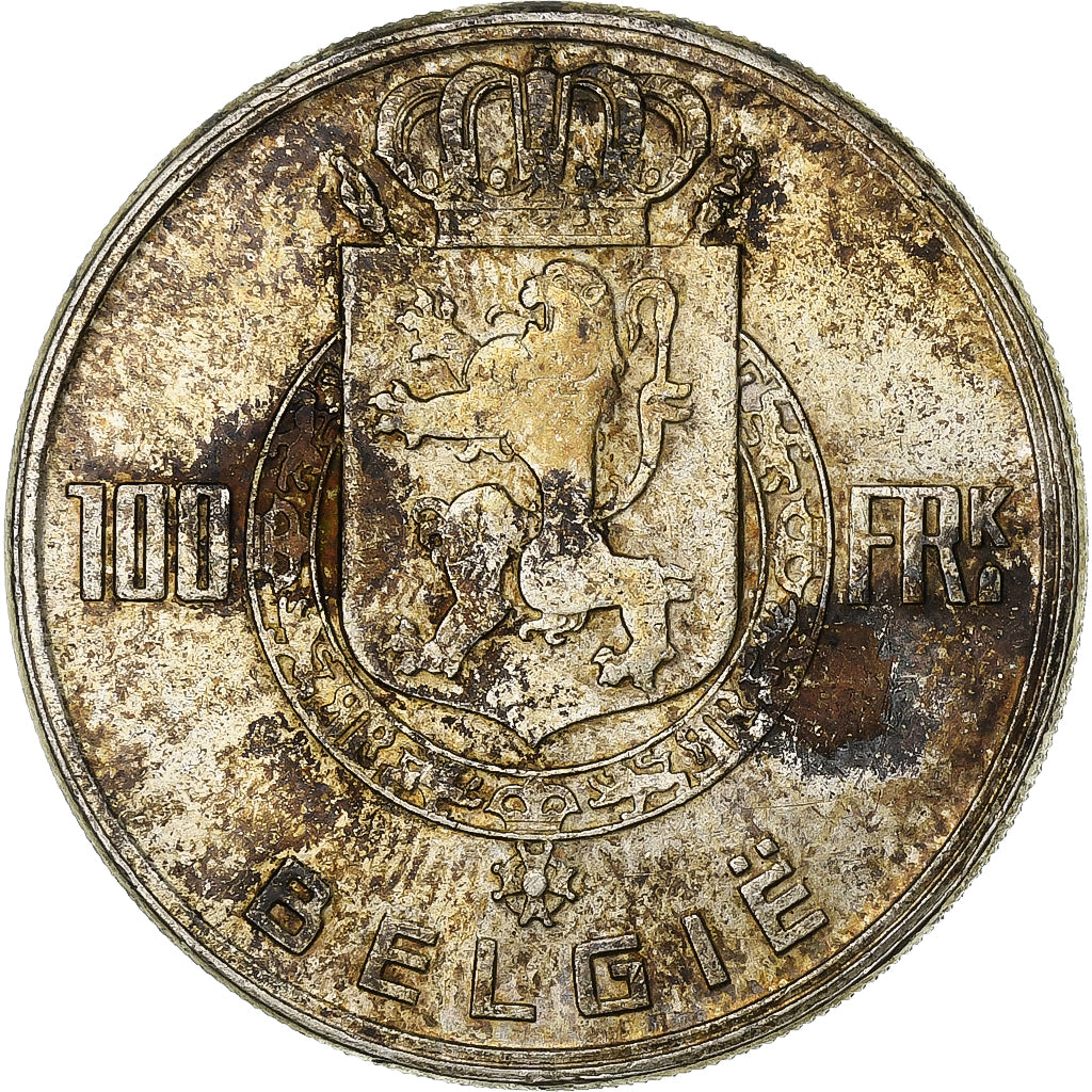 Belgium, 100 Francs, 100 Frank, 1951, Silver, KM:139.1