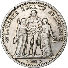 France, 5 Francs, Hercule, 1849, Strasbourg, Silver, VF(30-35), KM:756.2