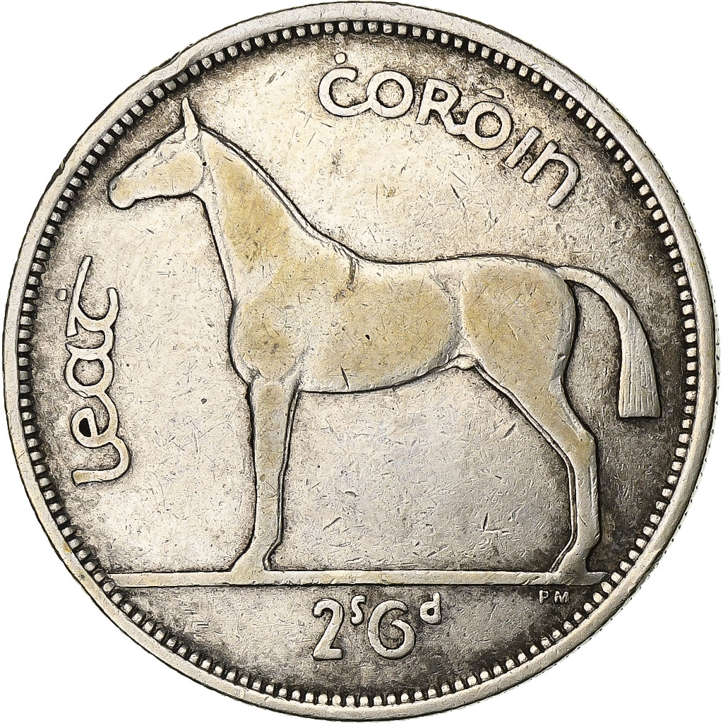 IRELAND REPUBLIC, 1/2 Crown, 1939, Silber, SS, KM:16