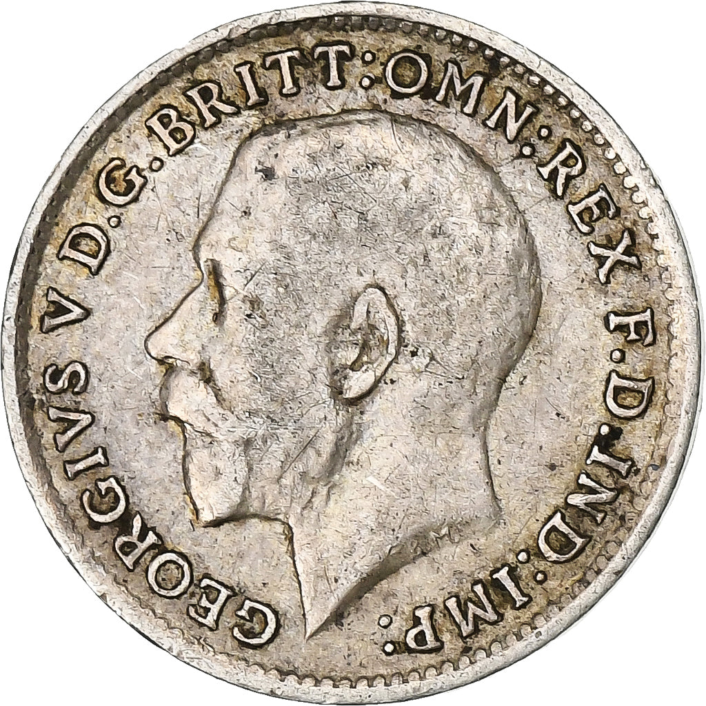 Great Britain, George V, 3 Pence, 1917, Silver, EF(40-45), KM:813