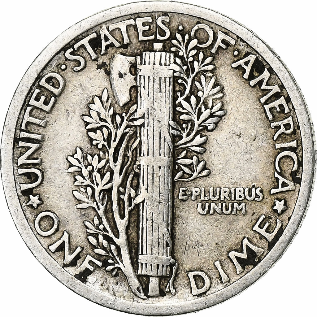 United States, Dime, Mercury Dime, 1923, U.S. Mint, Silver, EF(40-45), KM:140