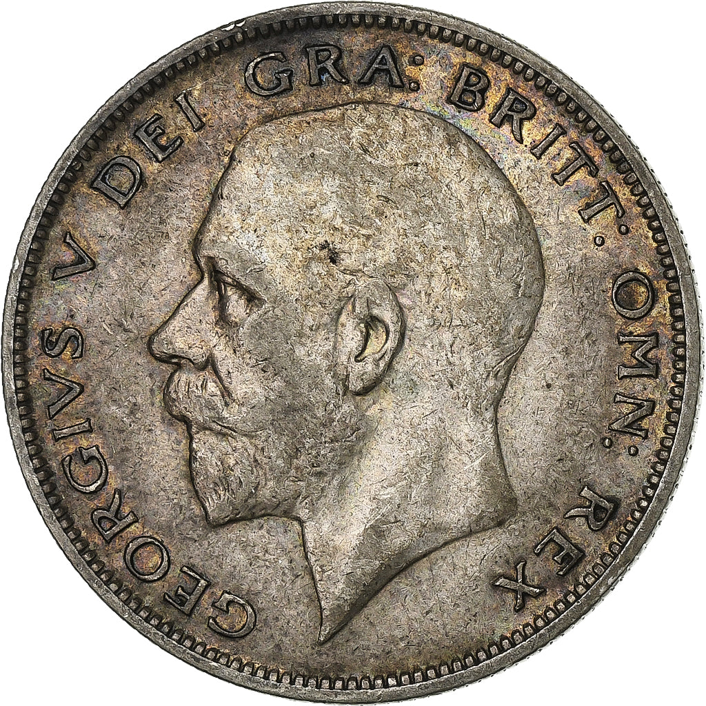 Great Britain, George V, 1/2 Crown, 1928, Silver, EF(40-45), KM:835
