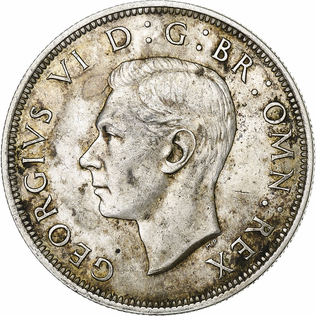 Großbritannien, George VI, 1/2 Crown, 1944, Silber, SS, KM:856