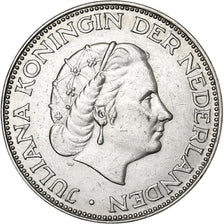 Netherlands, Juliana, 2-1/2 Gulden, 1960, Silver, EF(40-45), KM:185