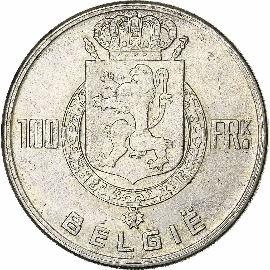 Belgium, 100 Francs, 100 Frank, 1949, Silver, EF(40-45), KM:139.1