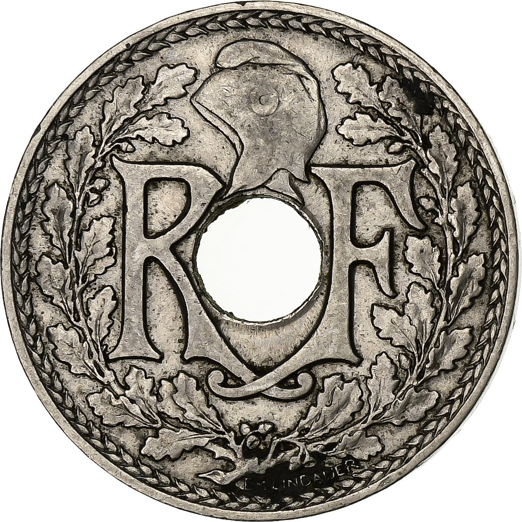 Francja, 25 Centimes, Lindauer, 1914, Paris, Nikiel, VF(30-35), KM:867