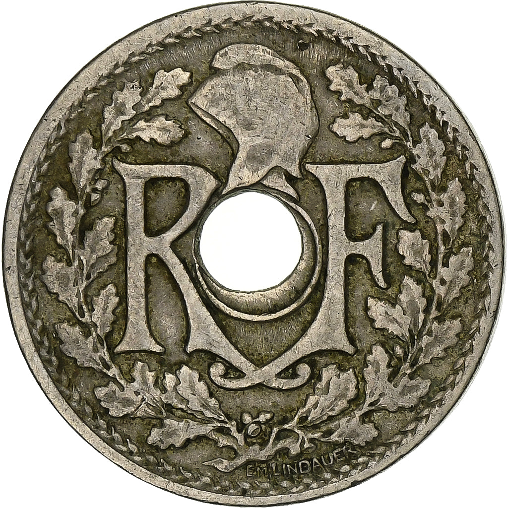Francja, 25 Centimes, Lindauer, 1918, Paris, Miedź-Nikiel, VF(20-25), KM:867a