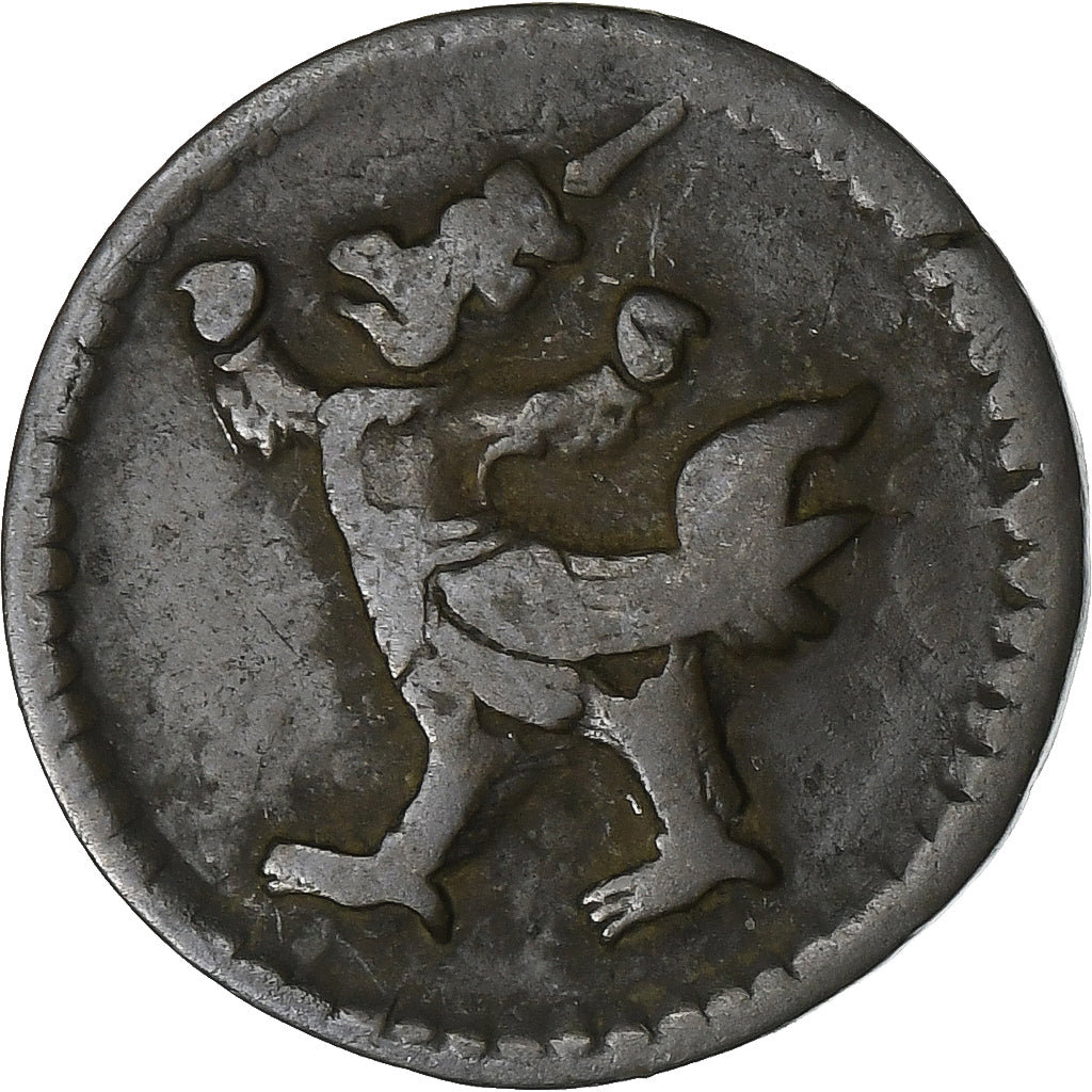 Cambodia, 2 Pe, 1/2 Fuang, 1880, Billon, VF(30-35), KM:26