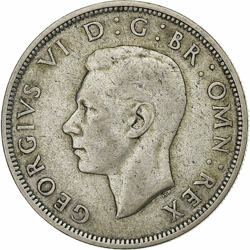 Grã-Bretanha, George VI, 1/2 Crown, 1945, Prata, EF(40-45), KM:856