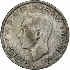 Australia, George VI, Florin, 1947, Melbourne, Silver, VF(30-35), KM:40a