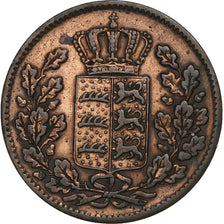 German States, WURTTEMBERG, Wilhelm I, 1/2 Kreuzer, 4 Pfennig, 1847, Stuttgart