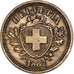 Switzerland, Rappen, 1882, Bern, Bronze, AU(50-53), KM:3.1