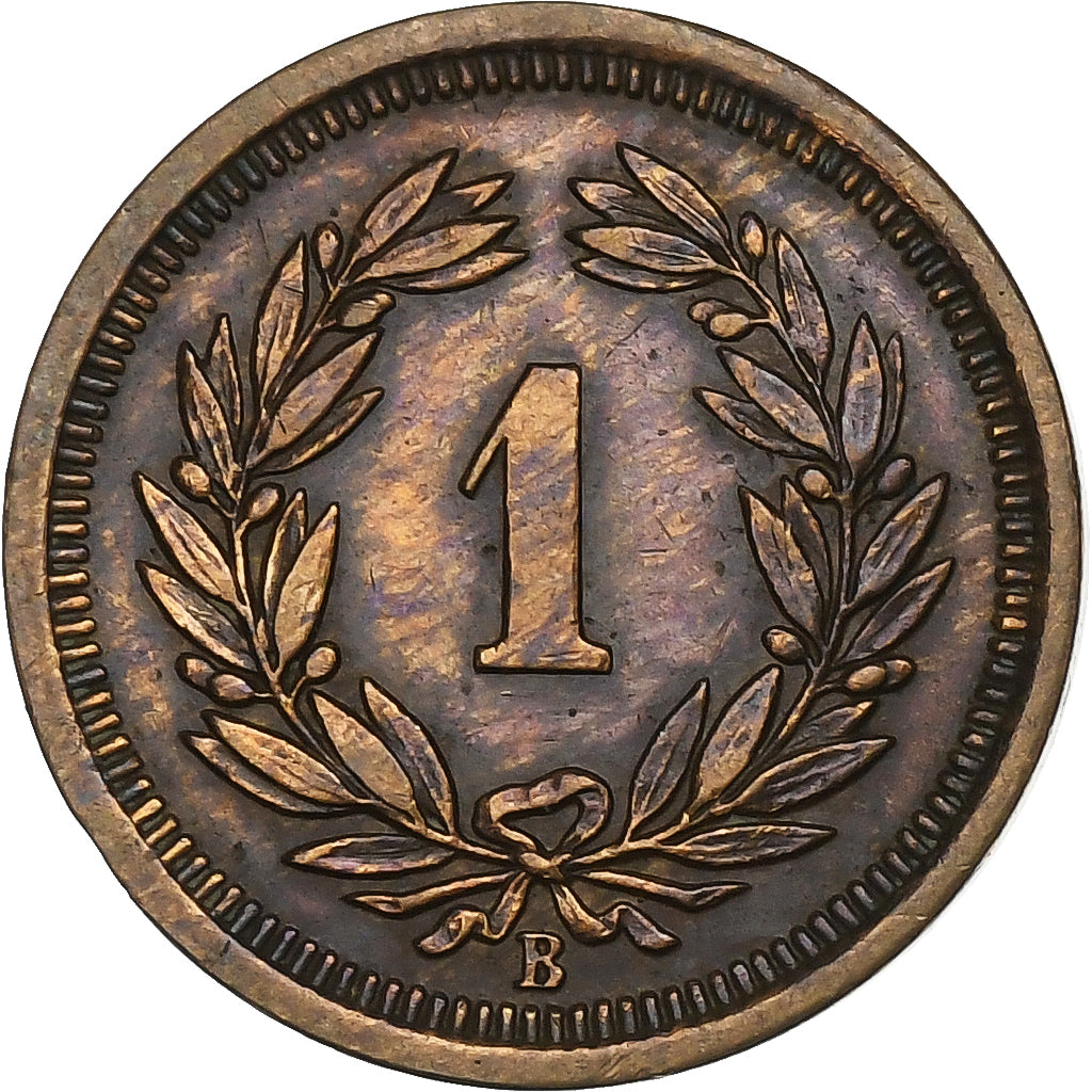 Switzerland, Rappen, 1882, Bern, Bronze, AU(50-53), KM:3.1