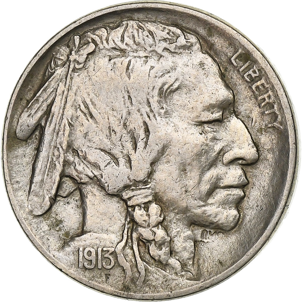 États-Unis, 5 Cents, Buffalo Nickel, 1913, U.S. Mint, Cupro-nickel, TTB, KM:134