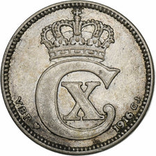 Denmark, Christian X, 25 Öre, 1916, Copenhagen, Silver, VF(30-35), KM:815.1