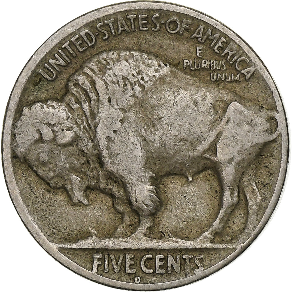 USA, 5 Cents, Buffalo Nickel, 1928, Denver, Miedź-Nikiel, VF(30-35), KM:134