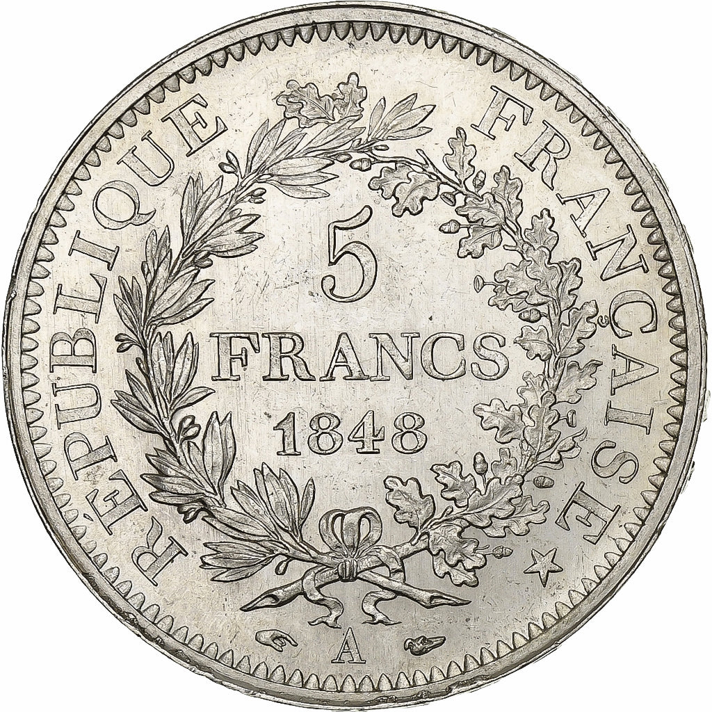 Francia, 5 Francs, Hercule, 1848, Paris, Argento, SPL-, KM:756.1