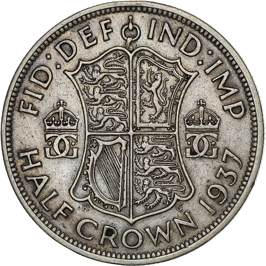 Großbritannien, George VI, 1/2 Crown, 1937, Silber, SS, KM:856