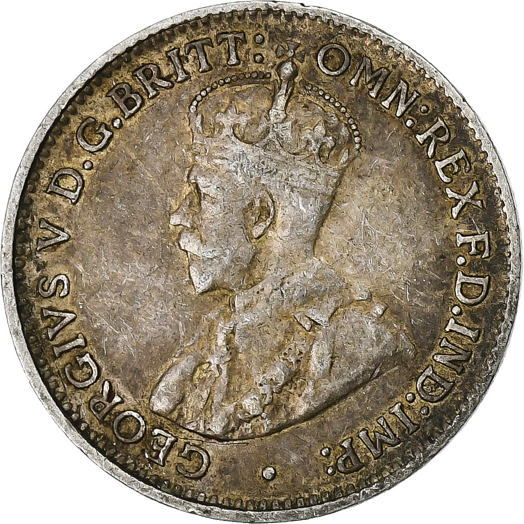 Australia, George V, Threepence, 1917, Melbourne, Argento, MB+, KM:24