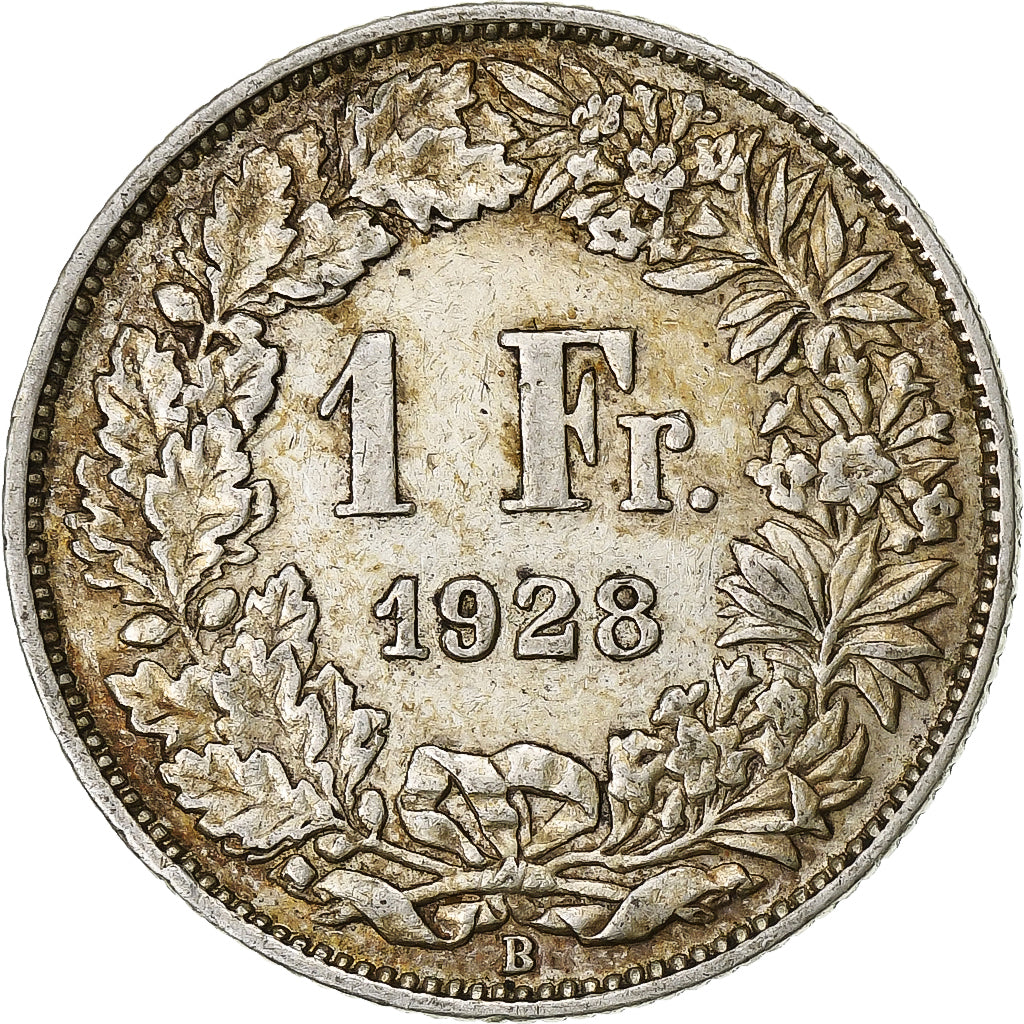 Schweiz, Franc, 1928, Bern, Silber, SS, KM:24