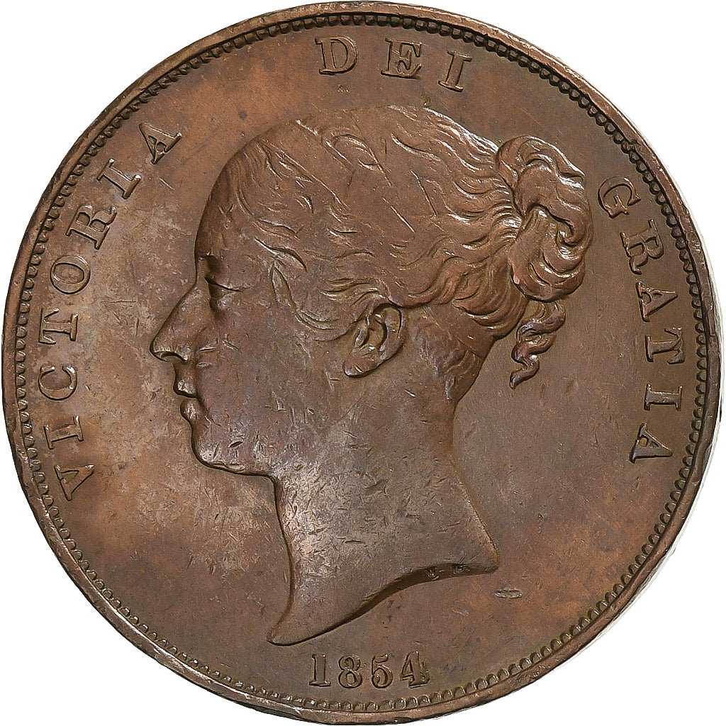 Great Britain, Victoria, Penny, 1854, Copper, VF(30-35), KM:739