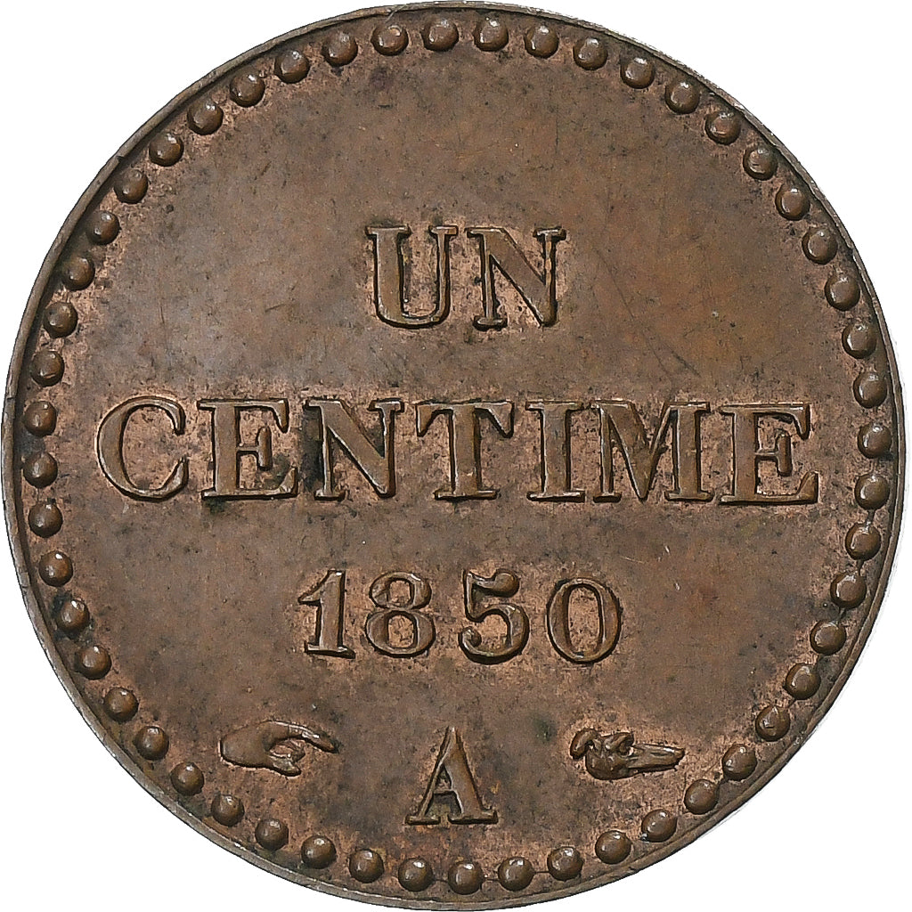 Francia, Centime, Dupré, 1850, Paris, Bronce, EBC, KM:754