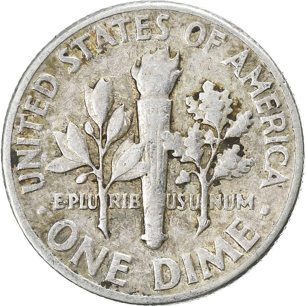 Estados Unidos da América, Dime, Roosevelt Dime, 1957, U.S. Mint, Prata