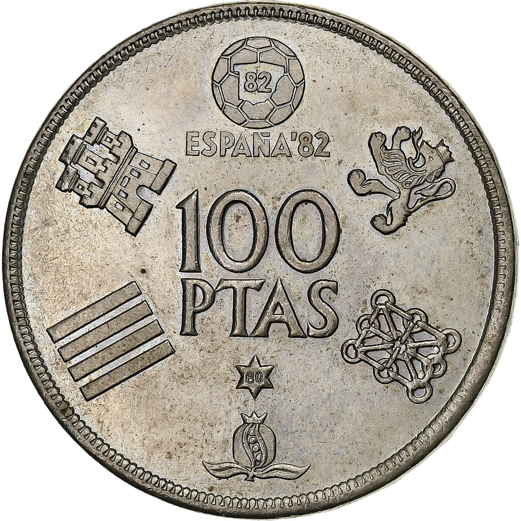 Espanha, Juan Carlos I, 100 Pesetas, 1980, Madrid, Cobre-níquel, EF(40-45)