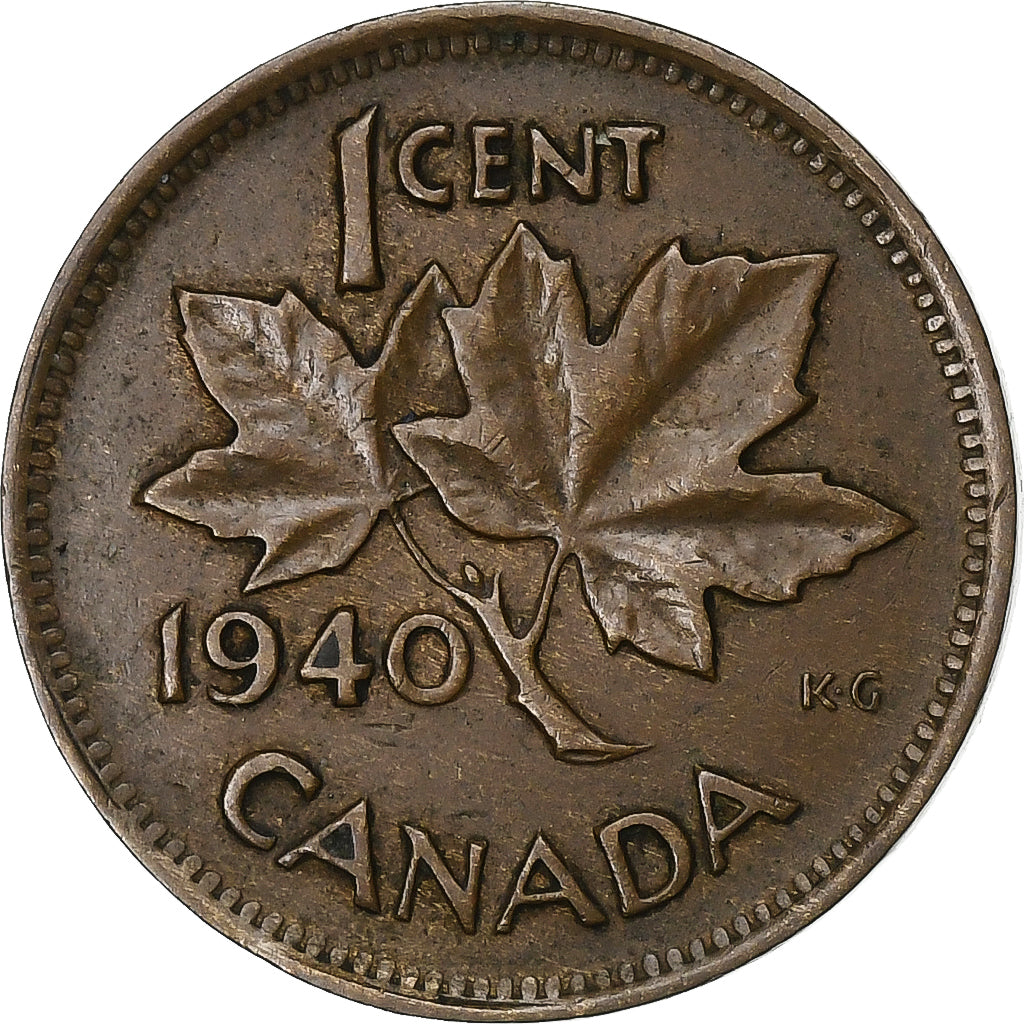Canada, George VI, Cent, 1940, Royal Canadian Mint, Bronze, EF(40-45), KM:32