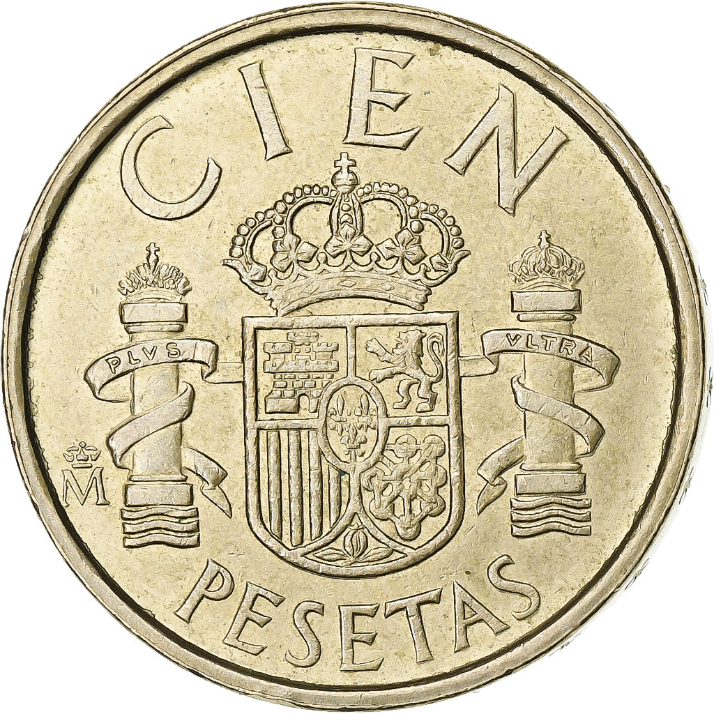 Espanha, Juan Carlos I, 100 Pesetas, 1989, Madrid, Alumínio-Bronze, AU(50-53)