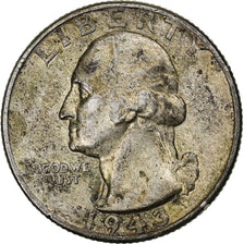 United States, Quarter, Washington Quarter, 1943, U.S. Mint, Silver, EF(40-45)