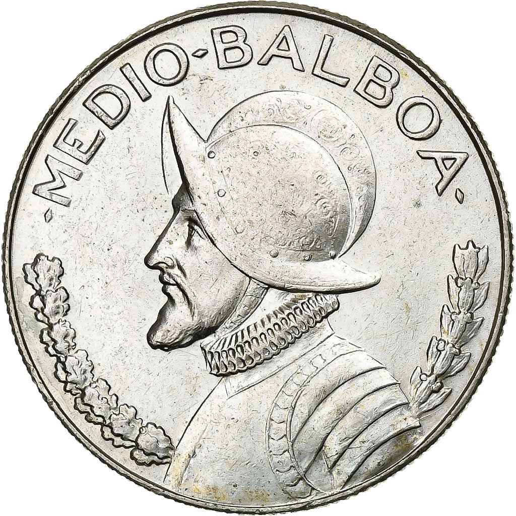 Panama, 1/2 Balboa, 1970, U.S. Mint, Silver, EF(40-45), KM:12a.1
