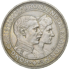 Denmark, Christian X, 2 Kroner, 1923, Copenhagen, Silver, AU(55-58), KM:821