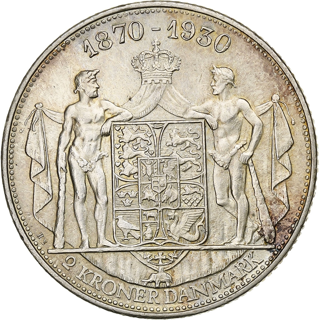 Denmark, Christian X, 2 Kroner, 1930, Copenhagen, Silver, AU(50-53), KM:3