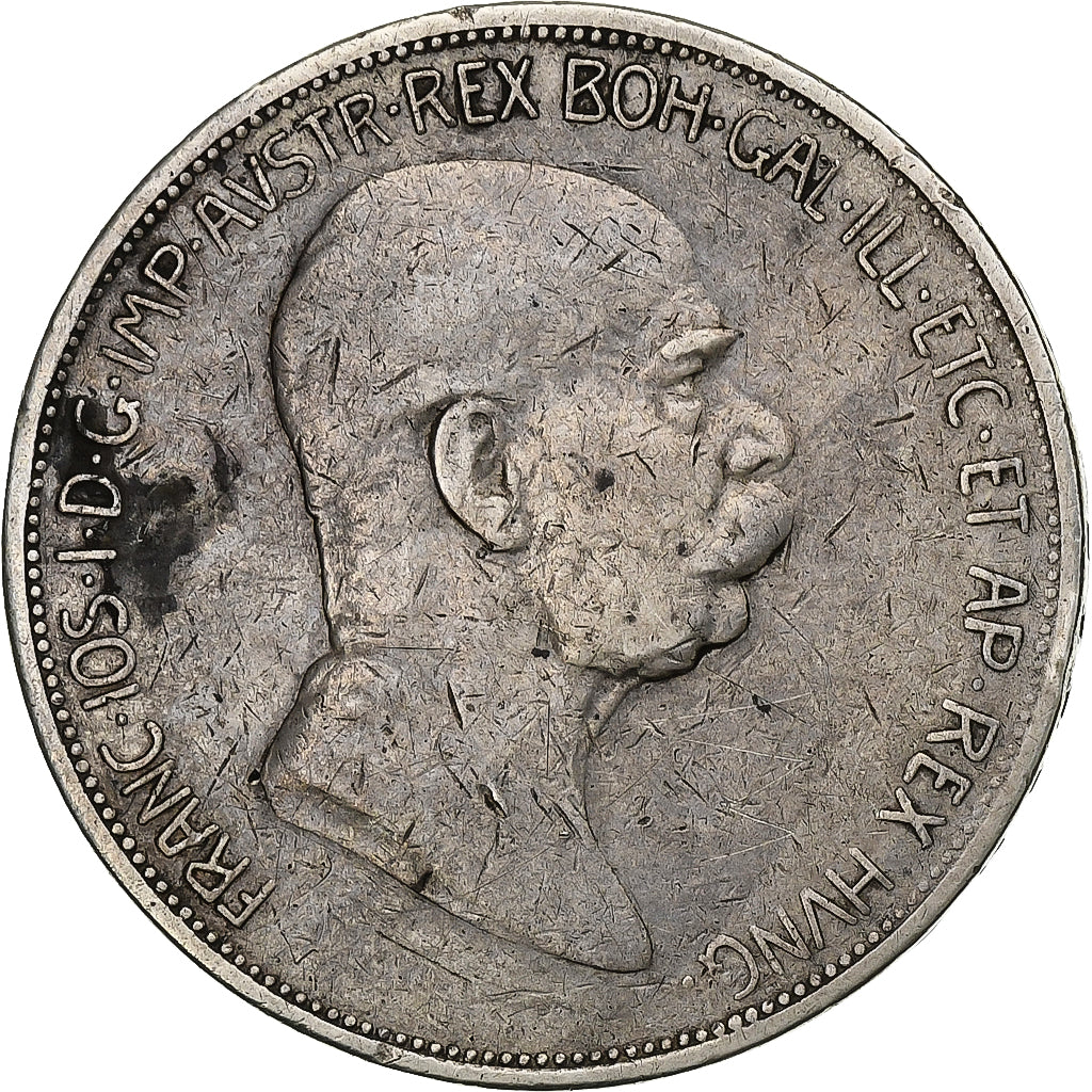Austria, Franz Joseph I, 5 Corona, 1909, Silver, VF(30-35), KM:2813