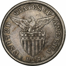 Philippines, Peso, 1907, San Francisco, Silver, EF(40-45), KM:172