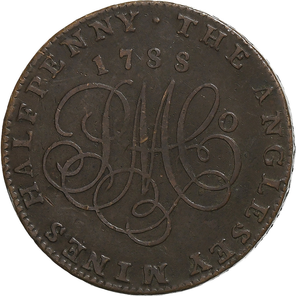Great Britain, Halfpenny Token, 1788, Copper, VF(30-35)