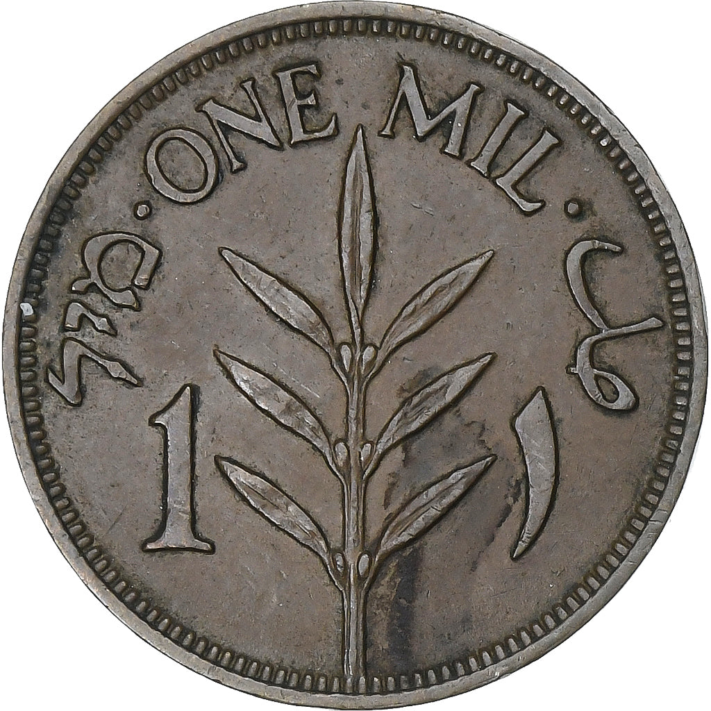 Palestine, Mil, 1939, Bronze, EF(40-45), KM:1