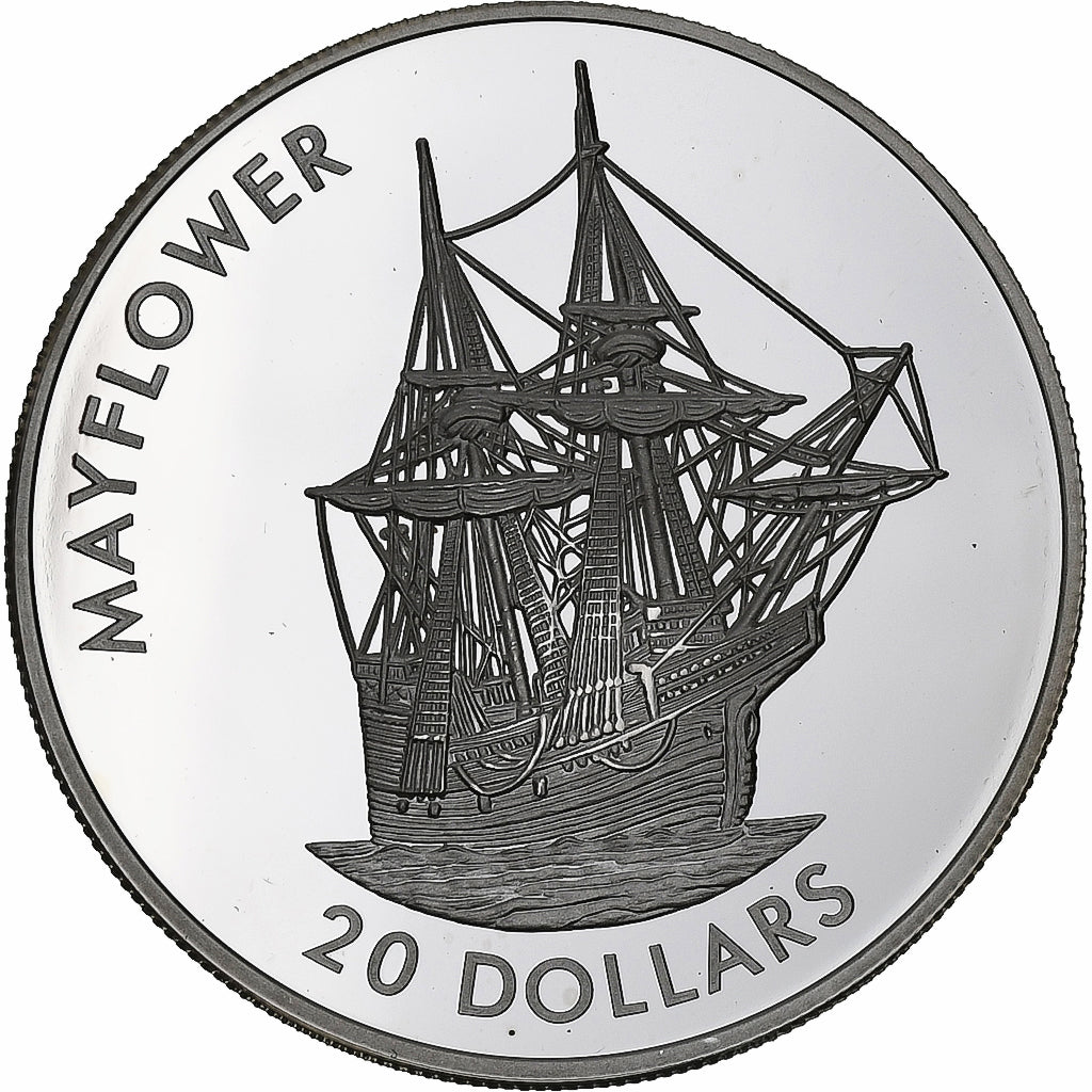 Libéria, 20 Dollars, 2000, Prata, MS(60-62)