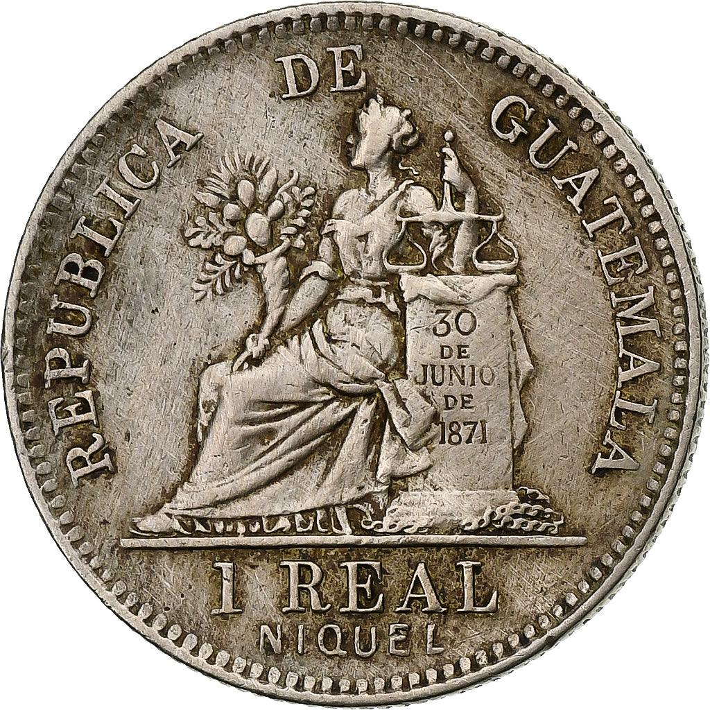 Guatemala, Real, 1900, Cobre - níquel, MBC, KM:177