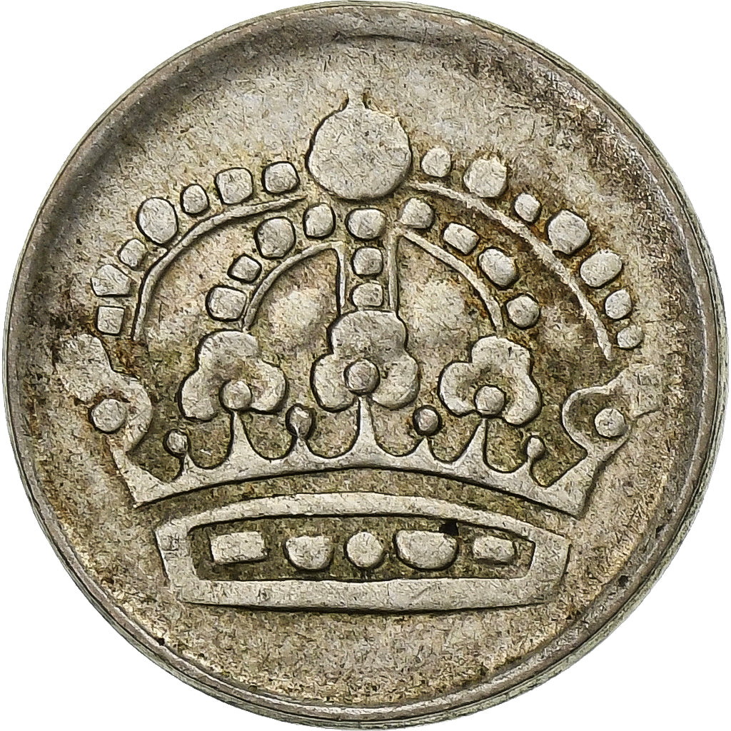 Szwecja, Gustaf VI, 10 Öre, 1961, Stockholm, Srebro, VF(30-35), KM:823