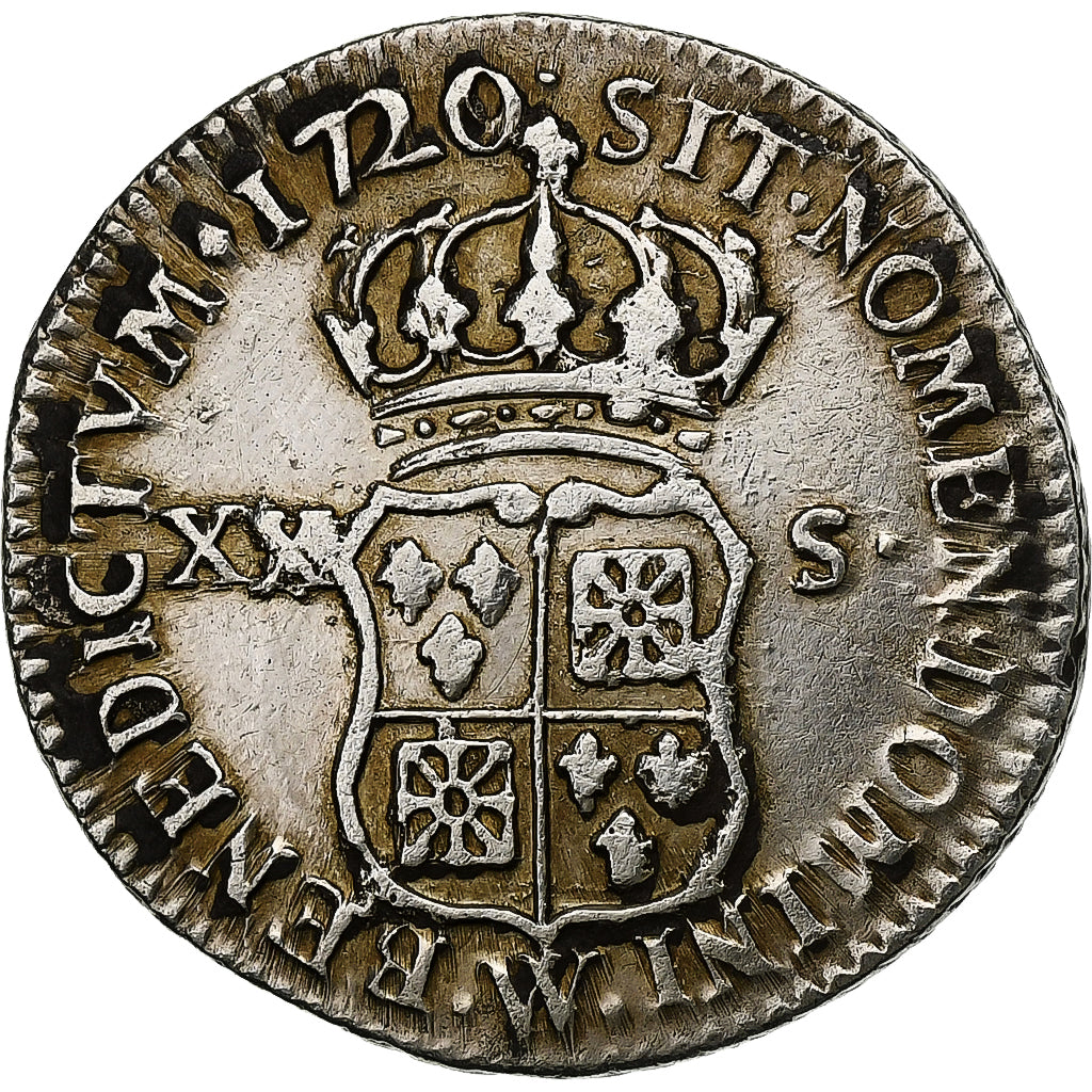 Francia, Louis XV, 20 Sols, 1/6 ECU, 1/6 Écu (XX – S) de France-Navarre