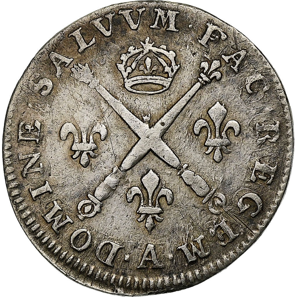 France, Louis XIV, 5 Sols, 1/16 ECU, 5 Sols aux insignes, 1703, Paris, Silver