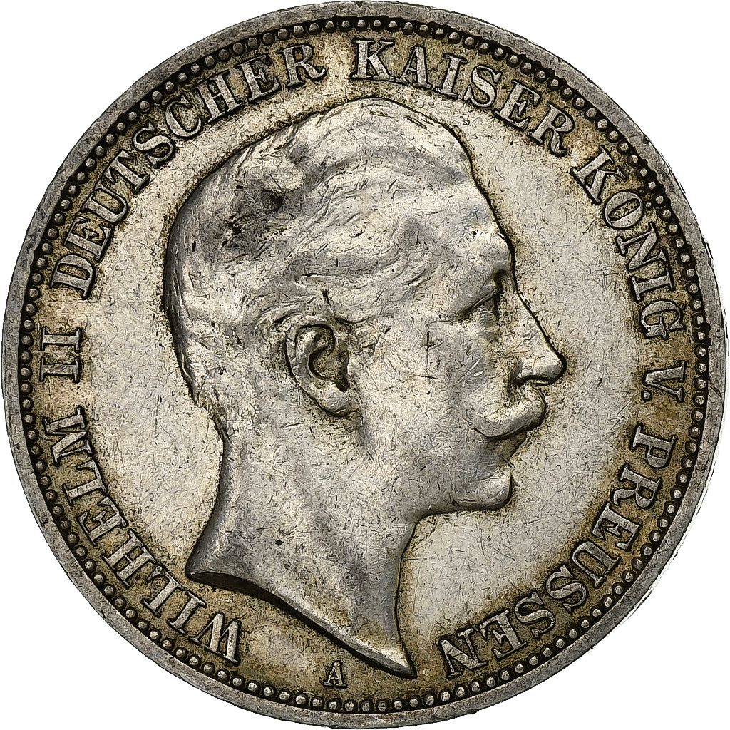 Deutsch Staaten, PRUSSIA, Wilhelm II, 3 Mark, 1912, Berlin, Silber, SS+, KM:527