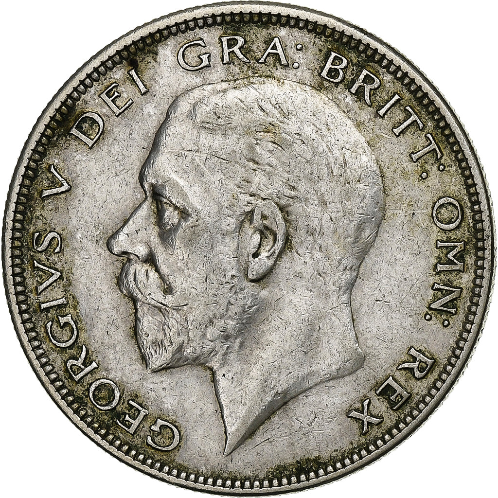 Gran Bretagna, George V, 1/2 Crown, 1928, London, Argento, BB+, KM:835