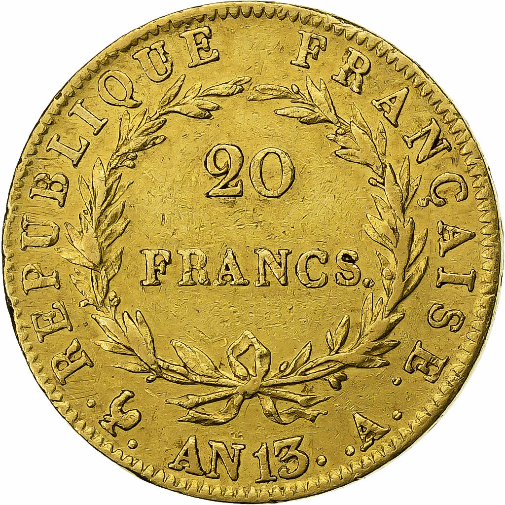 Frankreich, 20 Francs, Napoléon I, AN 13, Paris, Gold, SS, KM:663.1