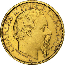 Monaco, Charles III, 100 Francs, Cent, 1882, Paris, Gold, EF(40-45), KM:99