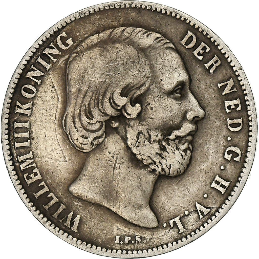Netherlands, William III, Gulden, 1865, Utrecht, Silver, VF(30-35), KM:93