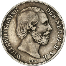 Netherlands, William III, Gulden, 1865, Utrecht, Silver, VF(30-35), KM:93