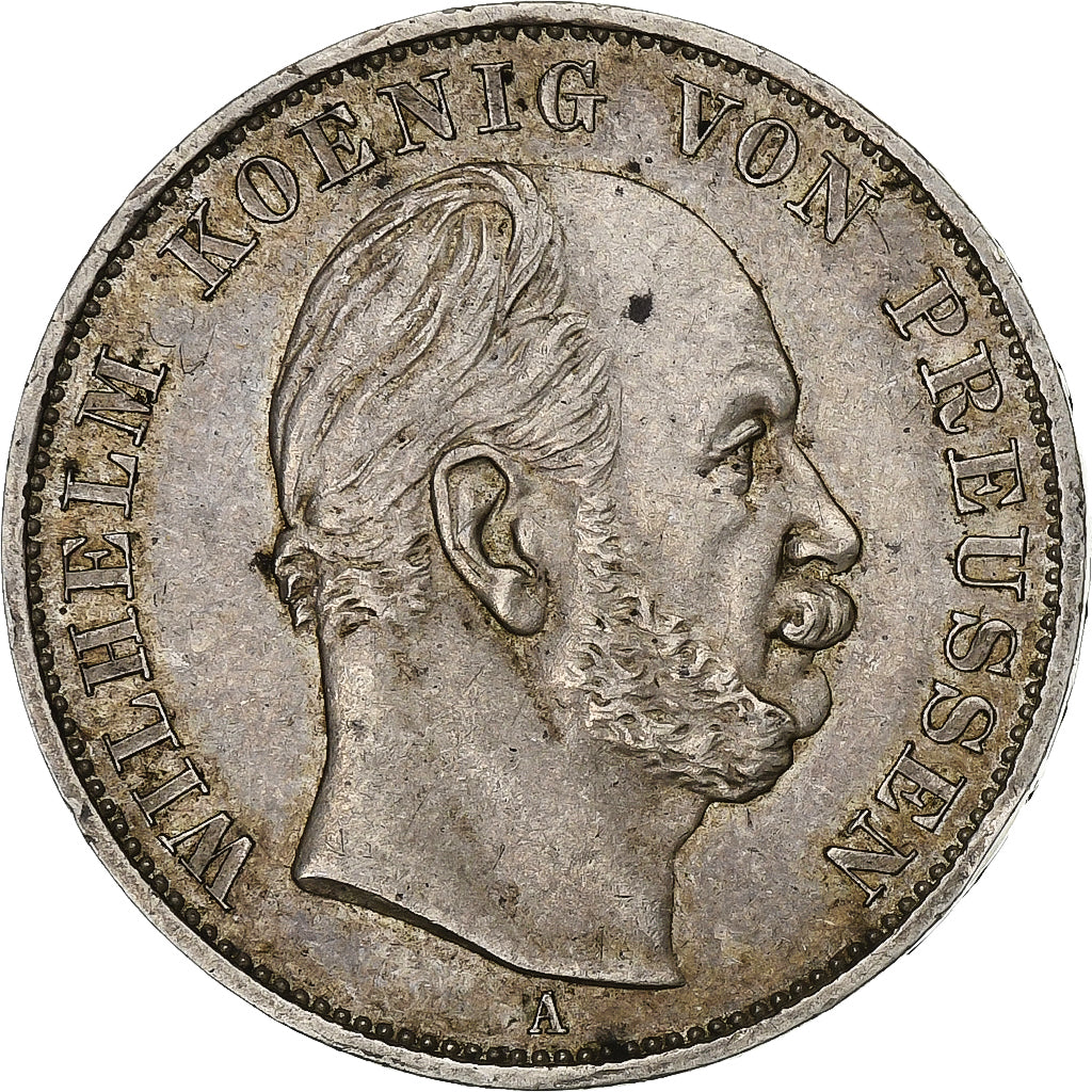 German States, PRUSSIA, Wilhelm I, Thaler, 1871, Berlin, Silver, EF(40-45)